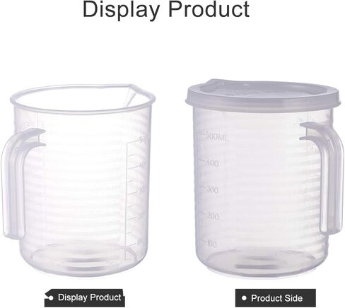 16.9oz/500ml Measure Pitcher, Measuring Bowl with Handle and Lid, Kitchen Specimen Spout Lab Pitchers for Home Baked Suitable Oil Liquid Measuring Cups in Saudi Arabia