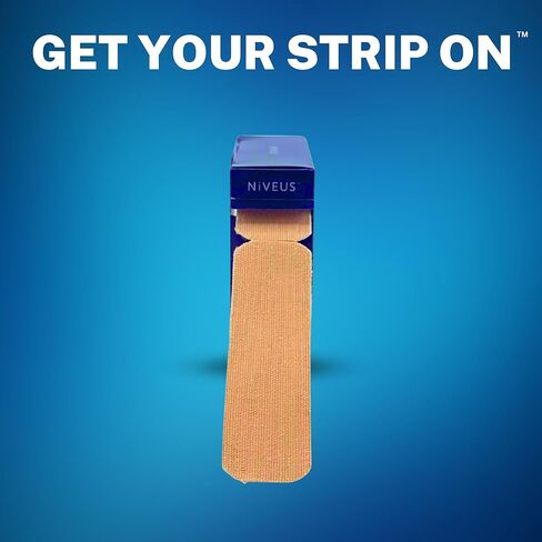 Niveus PowerStrips - Dentist Developed Latex-Free Therapeutic Tape with Strong Adhesion and Breathable Cotton – Gentle Skin Tape for Comfort & Support - for Men and Women (Tan, 60 Strips) in Kuwait