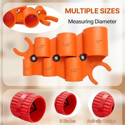 مجموعة أدوات إزالة حواف الأنابيب، 1/4 بوصة إلى 1 بوصة قابلة للتعديل، مخرطة داخلية/خارجية للـ PVC، PPR، النحاس، CPVC، PE-RT، أنابيب الألومنيوم، مثالية للشطب الدقيق والتنعيم in Kuwait