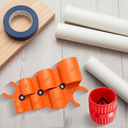 مجموعة أدوات إزالة حواف الأنابيب، 1/4 بوصة إلى 1 بوصة قابلة للتعديل، مخرطة داخلية/خارجية للـ PVC، PPR، النحاس، CPVC، PE-RT، أنابيب الألومنيوم، مثالية للشطب الدقيق والتنعيم in Kuwait