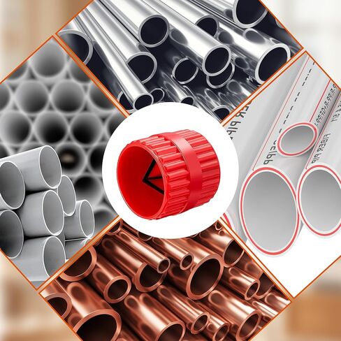 مجموعة أدوات إزالة حواف الأنابيب، 1/4 بوصة إلى 1 بوصة قابلة للتعديل، مخرطة داخلية/خارجية للـ PVC، PPR، النحاس، CPVC، PE-RT، أنابيب الألومنيوم، مثالية للشطب الدقيق والتنعيم in Kuwait