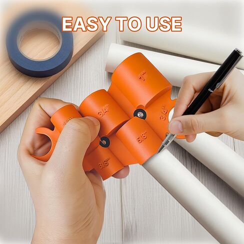 مجموعة أدوات إزالة حواف الأنابيب، 1/4 بوصة إلى 1 بوصة قابلة للتعديل، مخرطة داخلية/خارجية للـ PVC، PPR، النحاس، CPVC، PE-RT، أنابيب الألومنيوم، مثالية للشطب الدقيق والتنعيم in Kuwait