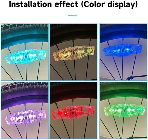 Rechargeable LED Bike Wheel Lights,2 Pack,Waterproof Easy Install,Bicycles Wheel Spoke LED Lights,Motion Sensor,Safety Spoke Lights for Adults Kids,with Battery in Saudi Arabia