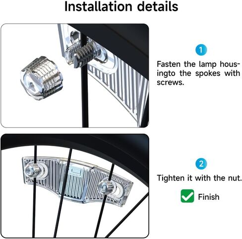 Rechargeable LED Bike Wheel Lights,2 Pack,Waterproof Easy Install,Bicycles Wheel Spoke LED Lights,Motion Sensor,Safety Spoke Lights for Adults Kids,with Battery in Saudi Arabia