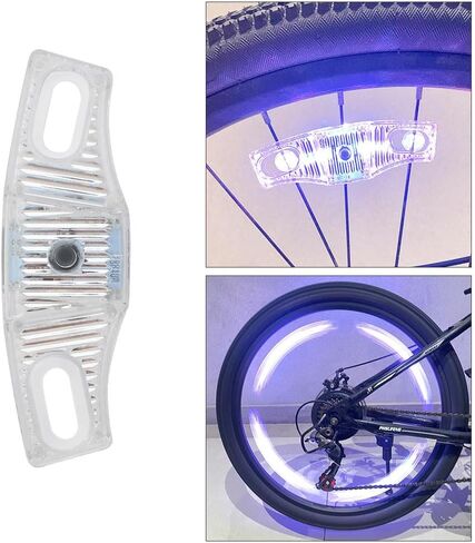 Rechargeable LED Bike Wheel Lights,2 Pack,Waterproof Easy Install,Bicycles Wheel Spoke LED Lights,Motion Sensor,Safety Spoke Lights for Adults Kids,with Battery in Saudi Arabia