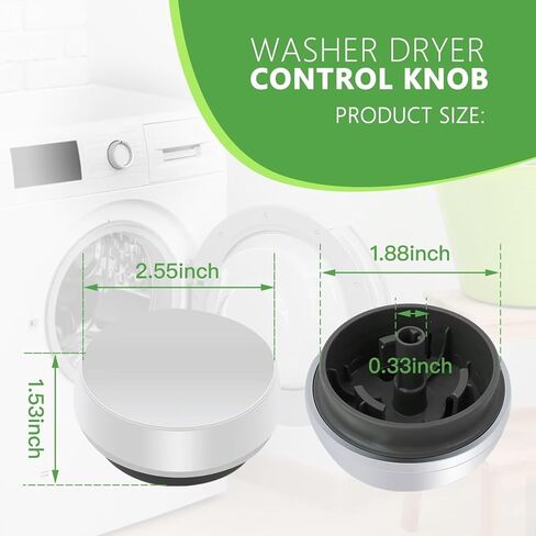 Goodicare Latest Washer Dryer Control Knob Replaces for DC97-16931B DC64-02768A Fit for Samsung Washer WA50M7450AP/A4-00, WA50M7450AW/A4-00, WA52J8060AW/A2-00, WA52J8060AW/A2-01, WA52J8700AP/A2-00 in Kuwait