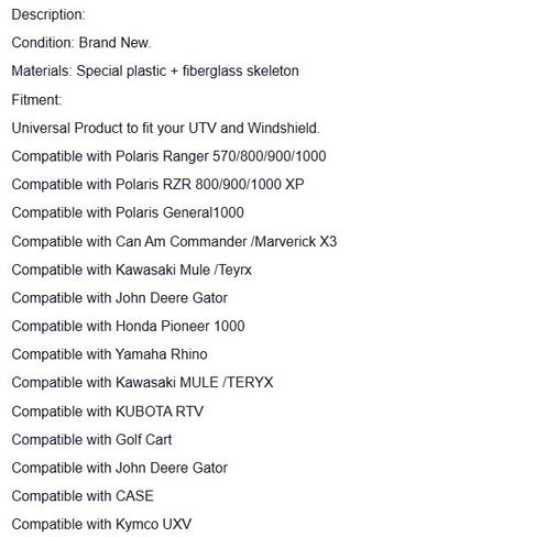 استبدال ممسحة الزجاج الأمامي اليدوية التي تعمل يدويًا من Polaris لـ 900 1000 570 OEM in Kuwait