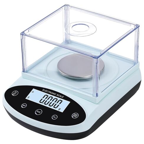 مقياس رقمي للمختبر 500 جرام × 0.001 جرام مقياس ميزان تحليلي 0.001 جرام دقة مقياس الوزن العلمي مع الزجاج الأمامي لكيمياء المجوهرات المختبرية in Kuwait