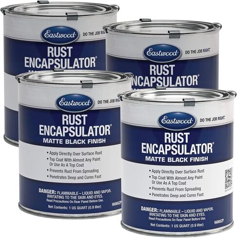 Eastwood Black Rust Encapsulator Quart Durable UV Heat Resistance Stop Rust Corrosion in Kuwait