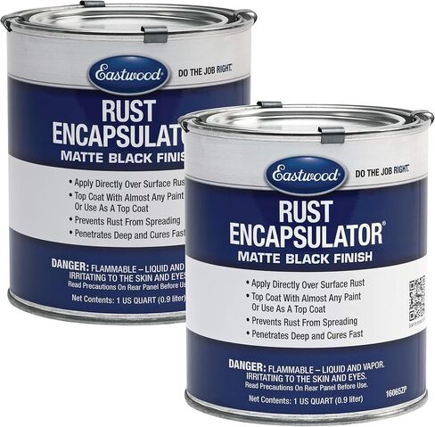 Eastwood Black Rust Encapsulator Quart Durable UV Heat Resistance Stop Rust Corrosion in Kuwait