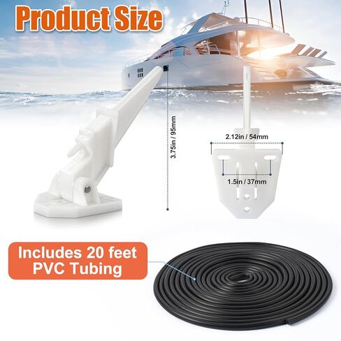 Marine Boat Speedometer Kit - 6M/19.69FT Tube, Boat Speed Sensor with Metal Case & Accessories for Yacht/Boat (#4-7) in Kuwait