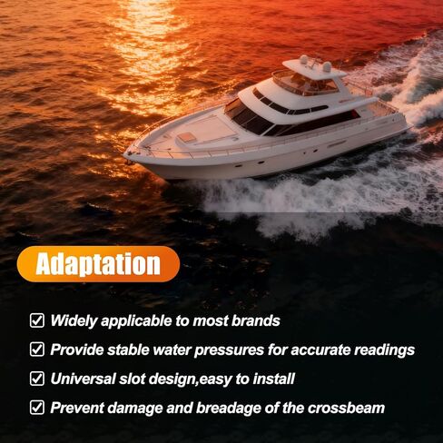 Marine Boat Speedometer Kit - 6M/19.69FT Tube, Boat Speed Sensor with Metal Case & Accessories for Yacht/Boat (#4-7) in Kuwait