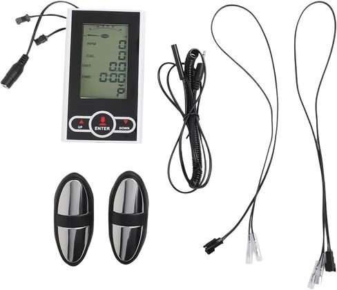 Exercise Bike Monitor Speedometer for Stationary Bike or Elliptical Trainer, Plastic Replacement Display with Heart Rate, Time, Speed, Calories, Mileage and Scan Functions in Saudi Arabia