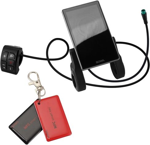 عداد سرعة ركوب الدراجات العمودي المضاد للوهج، وظيفة NFC، شاشة LCD، لبروتوكول Ebike-SRM818X رقم 2، 24 فولت - 72 فولت in Kuwait