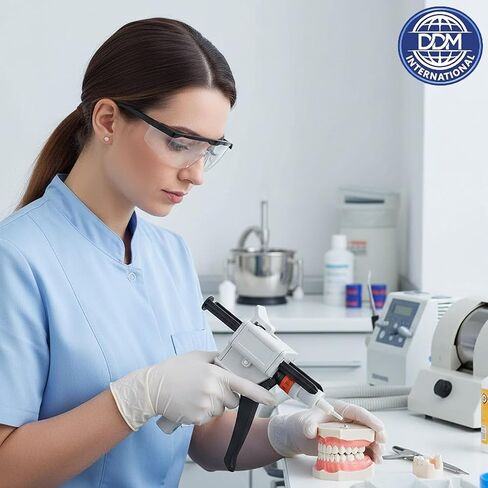 Dental Cartridge Dispensing Gun for 50ml Cartridges, 1:1 & 2:1 Ratio Impression Gun, Autoclavable Dental Adhesive Applicator, Trigger Action Mixing Dispenser for Dental Materials in Kuwait