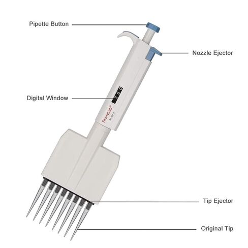 8-Channel Pipettor Controller (50-300 µL) Bundle with 20-Pack Reagent Reservoirs - stonylab Bundle in Saudi Arabia