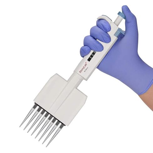 8-Channel Pipettor Controller (50-300 µL) Bundle with 20-Pack Reagent Reservoirs - stonylab Bundle in Saudi Arabia