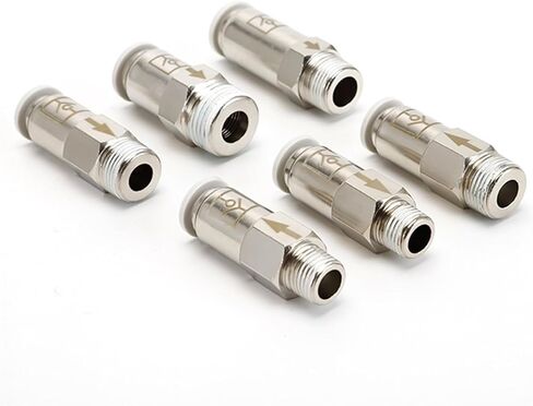 صمام فحص عدم العودة هوائي في اتجاه واحد من النوع المستقيم صمام فحص سريع للتحكم السريع 4 مم 6 مم 8 مم 1 قطعة (6-1l4، SPC) in Kuwait