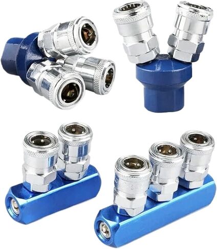 تركيبات تعمل بالهواء المضغوط 1/4 موصل سريع موزع غاز الهواء موزع متعدد الاتجاهات (3 اتجاهات) in Kuwait