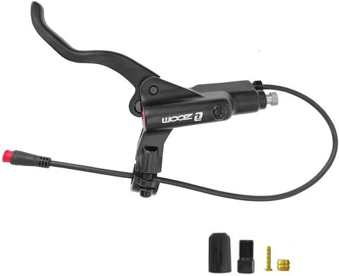 Akantor Zoom HB-876E أذرع فرامل مقطوعة بأمان للدراجة الكهربائية/السكوتر الكهربائي، مقابض فرامل إيقاف تشغيل المحرك، رافعة فرامل الدراجة الإلكترونية (مقبض يمين أسود) in Kuwait