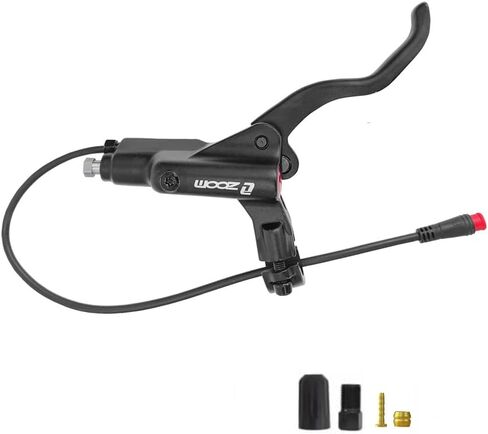 Akantor Zoom HB-876E أذرع فرامل مقطوعة بأمان للدراجة الكهربائية/السكوتر الكهربائي، مقابض فرامل إيقاف تشغيل المحرك، رافعة فرامل الدراجة الإلكترونية (مقبض يمين أسود) in Kuwait