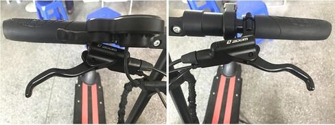 Akantor Zoom HB-876E أذرع فرامل مقطوعة بأمان للدراجة الكهربائية/السكوتر الكهربائي، مقابض فرامل إيقاف تشغيل المحرك، رافعة فرامل الدراجة الإلكترونية (مقبض يمين أسود) in Kuwait
