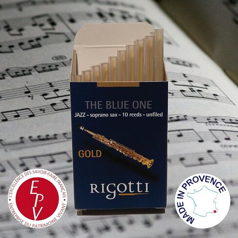 Rigotti RG.JSS Gold Jazz Soprano Saxophone Reeds - 3 Medium (10-pack) in Kuwait