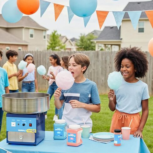 Wumple Red Cotton Candy Sugar - سكر الخيط المنكه لآلات حلوى القطن، مزيج رقيق جاهز للاستخدام - مثالي للحفلات والكرنفالات والمناسبات - عبوة من 1 (الكرز - 13.2 أونصة) in Kuwait