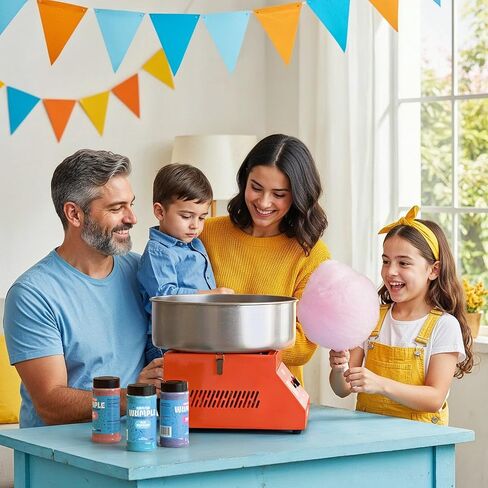 Wumple Red Cotton Candy Sugar - سكر الخيط المنكه لآلات حلوى القطن، مزيج رقيق جاهز للاستخدام - مثالي للحفلات والكرنفالات والمناسبات - عبوة من 1 (الكرز - 13.2 أونصة) in Kuwait