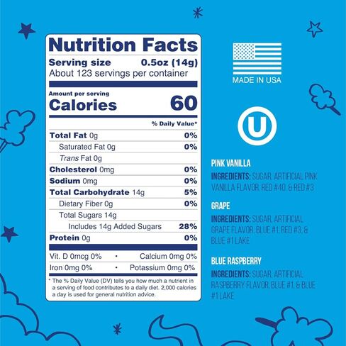 حزمة متنوعة من حلوى القطن المتنوعة من Wumple - مزيج السكر الناعم من الحبوب لآلات حلوى القطن، والحفلات، والكرنفالات والمناسبات - عبوة من 3 قطع (61 أونصة لكل قطعة) in Kuwait