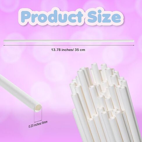600PCS Cotton Candy Sticks Cones 13.8 Inch White Cotton Candy Cones Paper Straw Cone Cotton-Candy Supplies Simple Paper Straws Cone for Parties Events Birthday Wedding Candys Making in Saudi Arabia