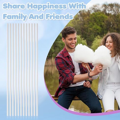 600PCS Cotton Candy Sticks Cones 13.8 Inch White Cotton Candy Cones Paper Straw Cone Cotton-Candy Supplies Simple Paper Straws Cone for Parties Events Birthday Wedding Candys Making in Saudi Arabia