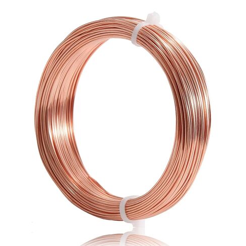 99.9% Soft Copper Wire, 8 Gauge Craft Wire, 20FT Pure Copper Wire for Gardening, Jewelry Making, Beading, DIY Project, Ornaments in Saudi Arabia