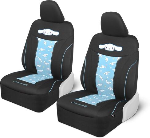 Cinnamoroll Car Seat Covers, Car Floor Mats, Steering Wheel Cover, Windshield Sun Shade for Car Gift Pack Car Air Freshener Black and Blue Hello Kitty Car Accessories for Women 9pc Combo in Kuwait