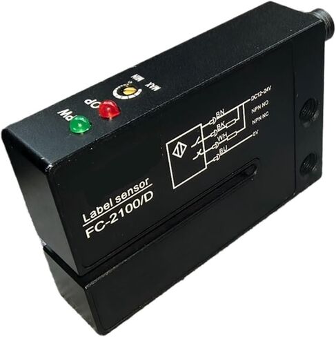 مستشعر الملصقات الضوئية M8 4-PIN FC-2100/D، NPN.NO.NC. NPN 12-24VDC، مستشعر آلة وضع العلامات على الكابلات 4 أسلاك 2M in Kuwait