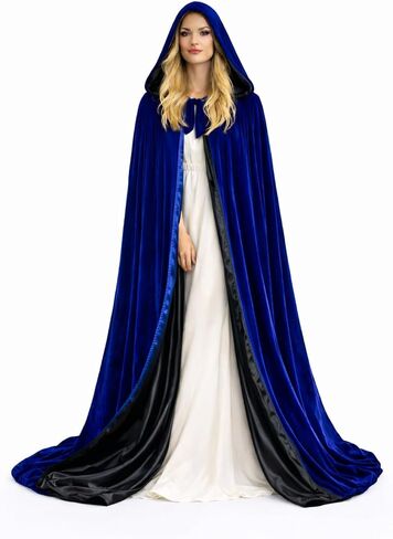 Cloak Fully lined in Satin - Medieval Renaissance Hooded Cape - Unisex Got Cosplay Cloak -Wedding Fashion in Saudi Arabia