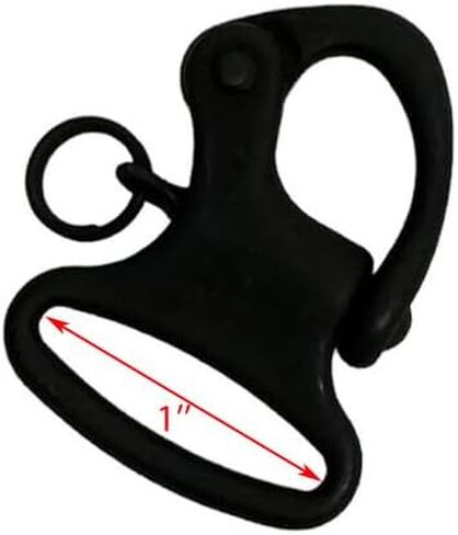 600 Lb WLL Mini Fixed Snap Shackle Matte Black Coated Quick Release in Kuwait