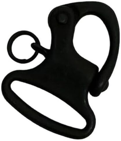 600 Lb WLL Mini Fixed Snap Shackle Matte Black Coated Quick Release in Kuwait