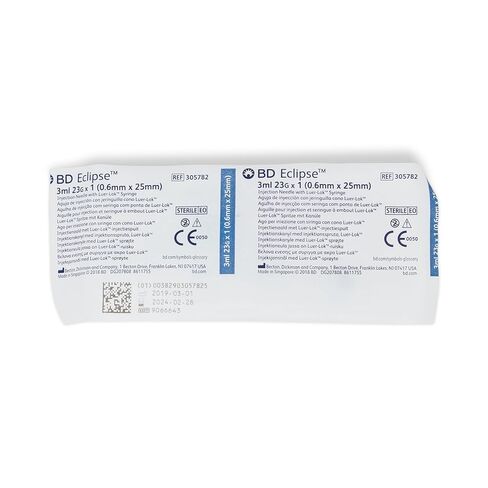 BD Eclipse Needle, 25 G x 5/8 in. Luer Lock hub, #305759, (100 Count) in Saudi Arabia