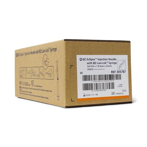 BD Eclipse Needle, 25 G x 5/8 in. Luer Lock hub, #305759, (100 Count) in Saudi Arabia