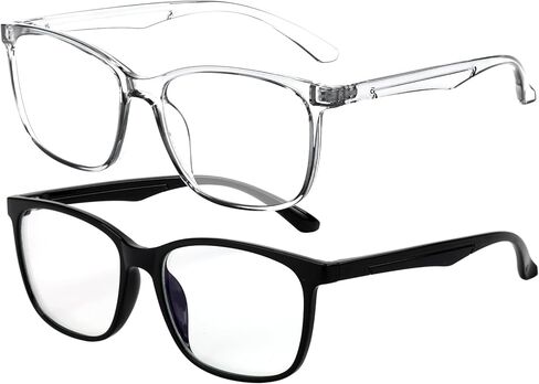 Blue Light Blocking Glasses Square Fashion Computer/Gaming/TV/Phone- 99% Blue Light Filtering for Men and Women in Kuwait