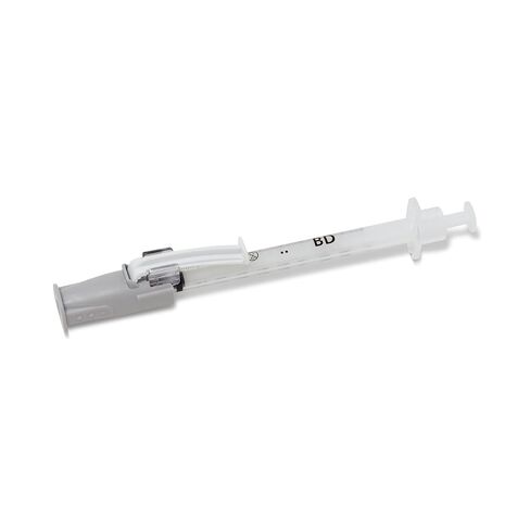 BD SafetyGlide Allergy Syringe Tray, 1 mL, with 27 G x 1/2 in. Permanently Attached Needle (Regular Bevel), #305950, (25 Count) in Saudi Arabia