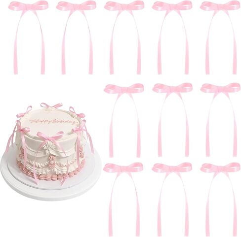 30 Pack Bow Cake Toppers Black Ribbon Bows for Cake Halloween Party Decor in Saudi Arabia