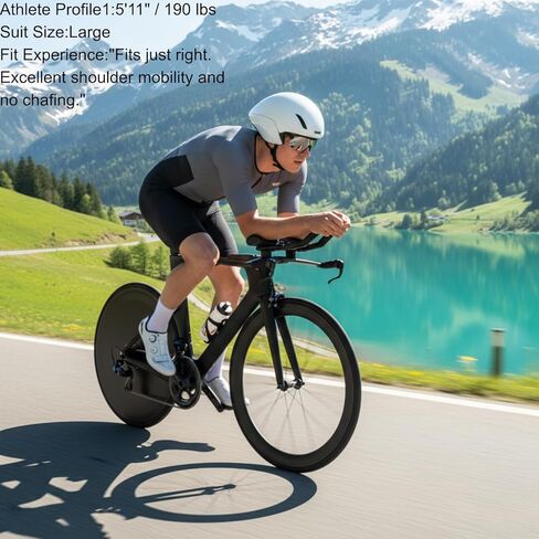 Lo.gas Men's Triathlon Suits,High Elasticity Breathable Quick-Drying Trisuit Race‌ Skinsuits Cycling Swimskin Bike Swim Run Gray X-Large in Kuwait