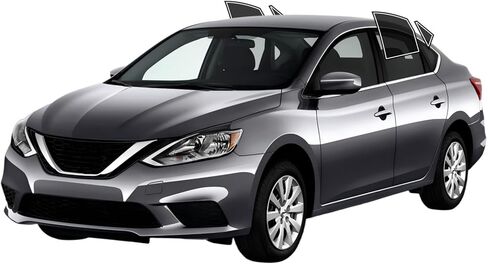 Precut Windows Tint Film All Sides Sun Sun Flocking Protective Privacy Anti Shatter Glass 2 Ply Film أي طقم لتظليل Nissan Sentra 2013-2019 in Kuwait