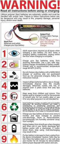 Evike Airsoft - Matrix 7.4V Micro LiPo Airsoft Battery (Configuration: 350mAh / JST Plug) in Kuwait