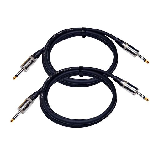 Professional Audio Speaker Cables 1/4 to 1/4 TS - 12 AWG Guitar Bass Amp Cable 3 Feet 2 Pack in Saudi Arabia