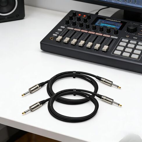 Professional Audio Speaker Cables 1/4 to 1/4 TS - 12 AWG Guitar Bass Amp Cable 3 Feet 2 Pack in Saudi Arabia