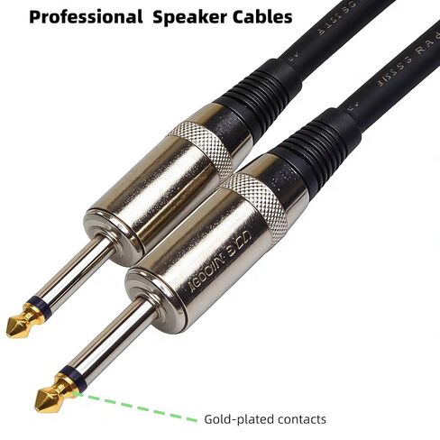 Professional Audio Speaker Cables 1/4 to 1/4 TS - 12 AWG Guitar Bass Amp Cable 3 Feet 2 Pack in Saudi Arabia