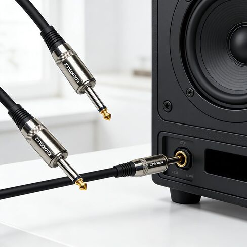 Professional Audio Speaker Cables 1/4 to 1/4 TS - 12 AWG Guitar Bass Amp Cable 3 Feet 2 Pack in Saudi Arabia